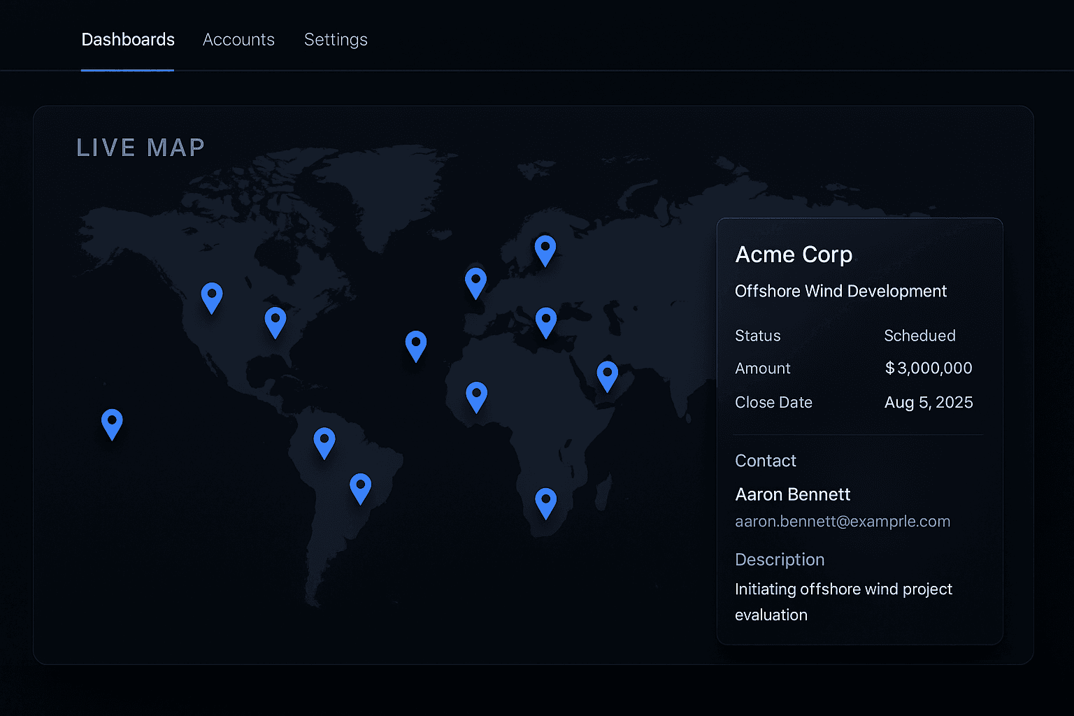 The live map